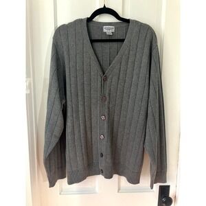 Vintage Men's Dad Cardigan‎ Grandpa Sweater Y2K Prep 90s Windham Pointe Sz XL